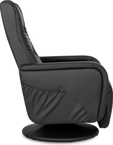 SPIKE forgó masszázsfotel, fekete műbőr
