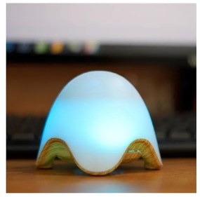 Mini ultrahangos aromadiffúzor világos fa mintával