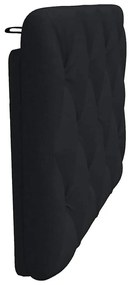 fekete szövet fejtámla párna 80 cm