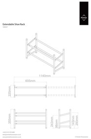Ezüstszínű fém teleszkópos cipőtartó állvány – Premier Housewares