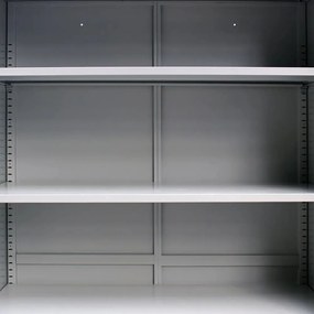 szürke 2 ajtós acél irodai szekrény 90 x 40 x 180 cm