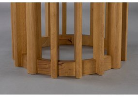 Kerek étkezőasztal tölgyfa dekoros asztallappal ø 120 cm Barlet – Dutchbone