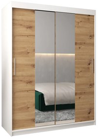 Ruhásszekrény 150 cm Toki 1 (matt fekete + artisan tölgy). 1064903
