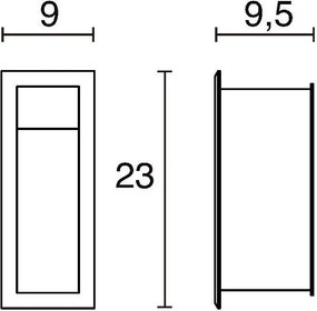 Novolux BELVEDERE 541A-L0103B-03 Beépíthető lépcsőházi lámpa 1x2,5W/LED 65LM IP54