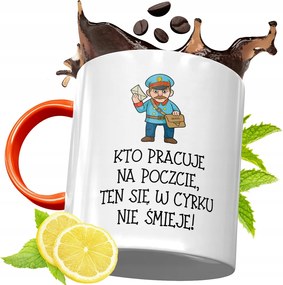 Narancssárga Bögre Postásnak Ajándék fényképes nyomattal