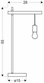 Asztali lámpa IZZY 1xE27/60W/230V