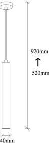 Best 641-S fekete LED függőlámpa, Ø4 cm
