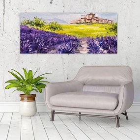 Kép - Provence, franciaország, olajfestmény (120x50 cm)