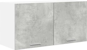 vidaXL Függő szekrény tárolóval Beton Szürke 80 x 31 x 40 cm Faanyag