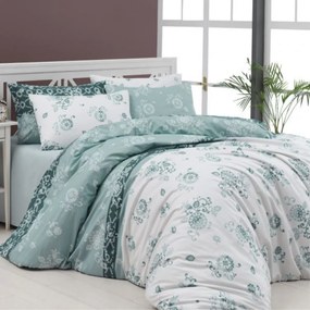 Carmela zöld flanel ágyneműhuzat 200x140cm+90x70cm TiaHome