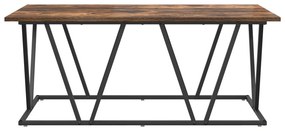 Füstölt Tölgy Dohányzóasztal 100x50x40 cm Műgyanta és Fém
