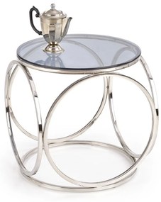 Venus S dohányzóasztal, átlátszó / ezüst