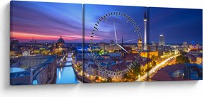 Kép - Kék ég Berlin felett (órával) (90x30 cm)