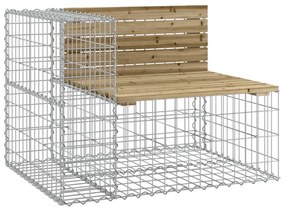 tömör impergnált fenyőfa gabion kerti pad 92x71x65,5 cm