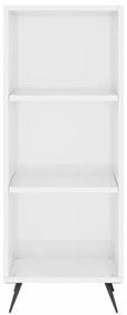 Magasfényű fehér műfa polcos szekrény 34,5 x 32,5 x 90 cm