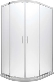 Besco Modern 185 zuhanykabin 120x90 cm félkör alakú króm fényes/matt üveg MA-120-90-M