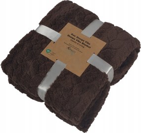 Pléd Takaró Meleg Puha Ajándék Bolyhos 200x220 Sötétbarna