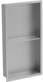 Mexen X-Wall-R fürdőszoba süllyesztett polc kerettel és polccal 60 x 30 cm, inox - 1910603010S