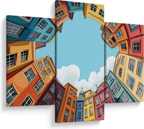 Kép - Házak között (90x60 cm)