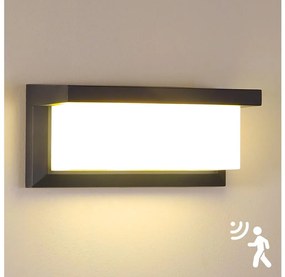 Brilagi-LED Kültéri fali lámpa érzékelővel BRICKY LED/12W/230V antracit IP54 BRI077