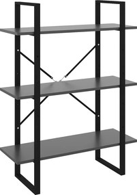 vidaXL szürke forgácslap könyvszekrény 80 x 30 x 105 cm