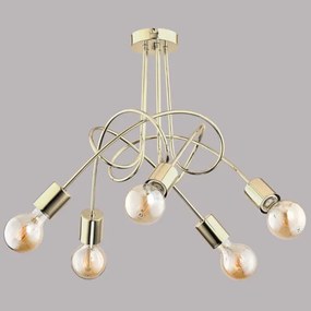 Felületre szerelhető csillár TANGO 5xE27/60W/230V arany