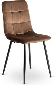 Peru szék barna színben, bársony kárpittal