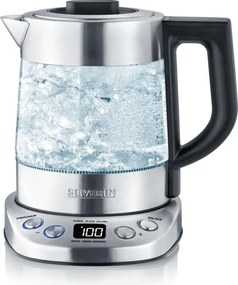 Severin WK 3473 - Gyors vízforraló szűrővel 1 l 2200W/230V rozsdamentes acél/üveg