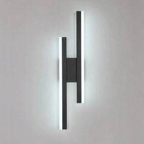 Kinkiet Led Lampa Scienna Scienny Czarna Nowoczesna Do Salonu Ściemnialna