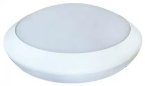 LED lámpatest , mennyezeti/oldalfali , 20W , mozgásérzékelős , természetes fehér , fehér , kültéri , IP66