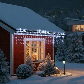 Brilagi - LED kültéri karácsonyi fényfüzér 200xLED/8 funkciós 13m IP44 hideg fehér