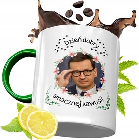 Máté Morawiecki Zöld Bögre Ajándék, fényképes nyomattal