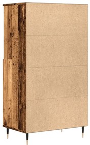 antik fa színű szerelt fa magasszekrény 60 x 36 x 110 cm