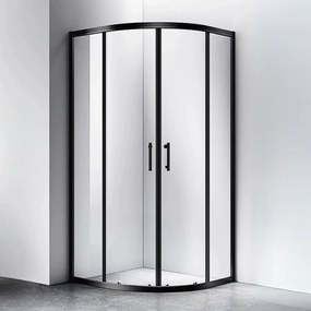 Murcia Black íves zuhanykabin 90x90, 190cm, 6mm, NANO