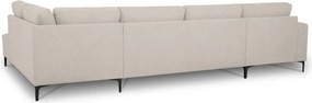 Bézs zsenília sarokkanapé (jobb oldali-U alakú) Fabian – Scandic