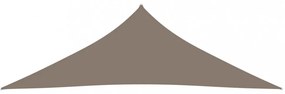 tópszínű háromszögű oxford-szövet napvitorla 3,5 x 3,5 x 4,9 m