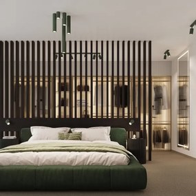 Sollux SL.1617 - Fali spotlámpa KARBON 1xGU10/10W/230V zöld