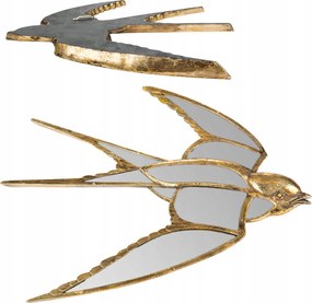Fali Tükör Arany Madár Fecske dekoráció tükör dekoráció a nappaliba
