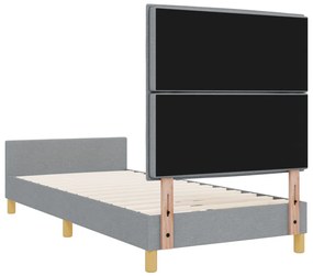 Ágykeret Világosszürke 90x200 cm Szövet