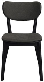 Cato fekete tölgyfa étkezőszék sötétszürke ülőrésszel - Rowico
