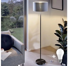 LED állólámpa TUNJA 1xE27/20W/230V átmérő 38 cm fekete/szürke