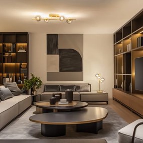 Brilagi - LED Felületre szerelhető csillár MILLA 4xG9/3W/230V arany/füstös