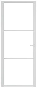 Fehér ESG üveg és alumínium beltéri ajtó 83 x 201,5 cm