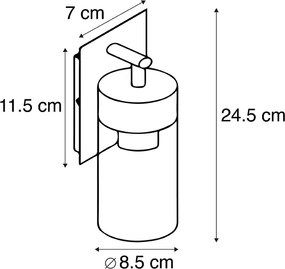 Okos modern kültéri fali lámpa fekete, wifivel ST64 - Rullo