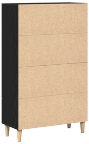 Fekete tölgy magas tároló szekrény, 70x31x115 cm, Mérnöki faforgácsból készült