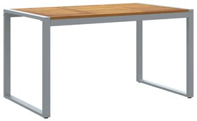 vidaXL Kerti Asztal Szürke 140 x 80 x 75 cm Tömör Akácfa