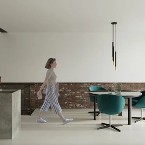 Csillár zsinóron MOSAIC 3xG9/12W/230V fekete/arany