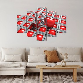 Kép - 3D fémes absztrakció (150x105 cm)