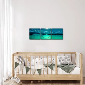 Kép - Telihold a felszín felett (órával) (90x30 cm)