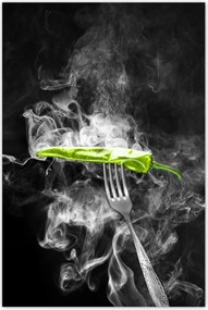 Poszterek 80x120 Zöld paprika a füstben